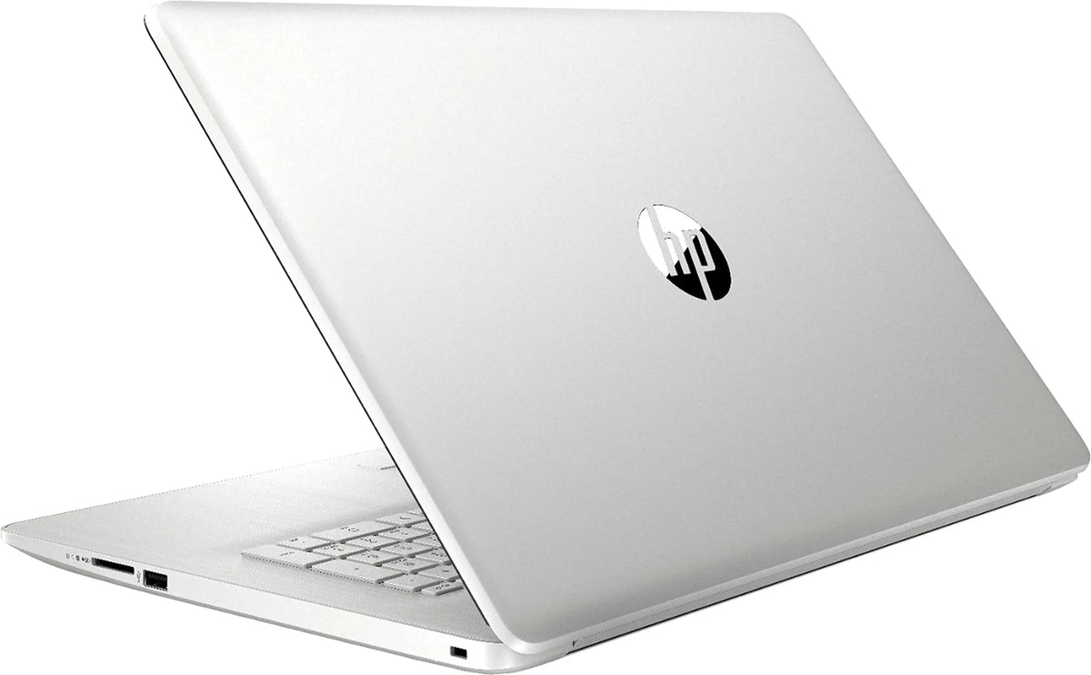 HP 2021 17.3" FHD IPS Notebook Computer 11th Microprocessor Quad Core 5-1135G7, 8GB RAM 512GB SSD, Microprocessor Iris Xe Graphics, USB-C Webcam WiFi HDMI Windows 10 S Silver+GOLDOXIS Card