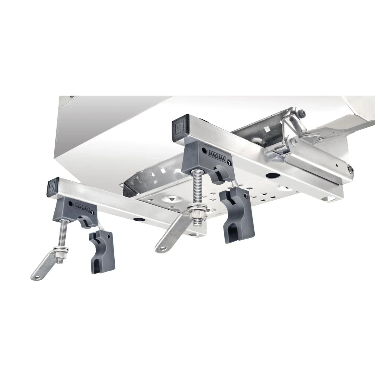 Magma Dual Extended Horizontal Round Rail Mount for Rectangular Grills - T10-685