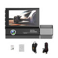 Gecheer 3 Cameras Dash Cam 4in Clear Car Rearview Mirror Car Video Recording  Car  Recorder Auto Safety Driving Recorder