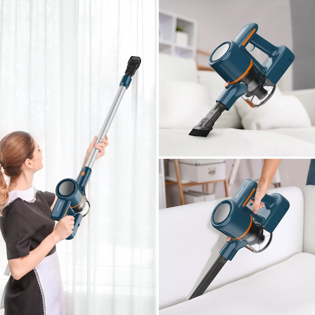 Wnkim Cordless Vacuum Cleaner, 6-in-1 Stick Vacuum with 2200 mAh Battery, Powerful Lightweight Vacuum Cleaner up to 35 Mins Runtime, for Home Hard Floor Carpet Pet Hair, M5
