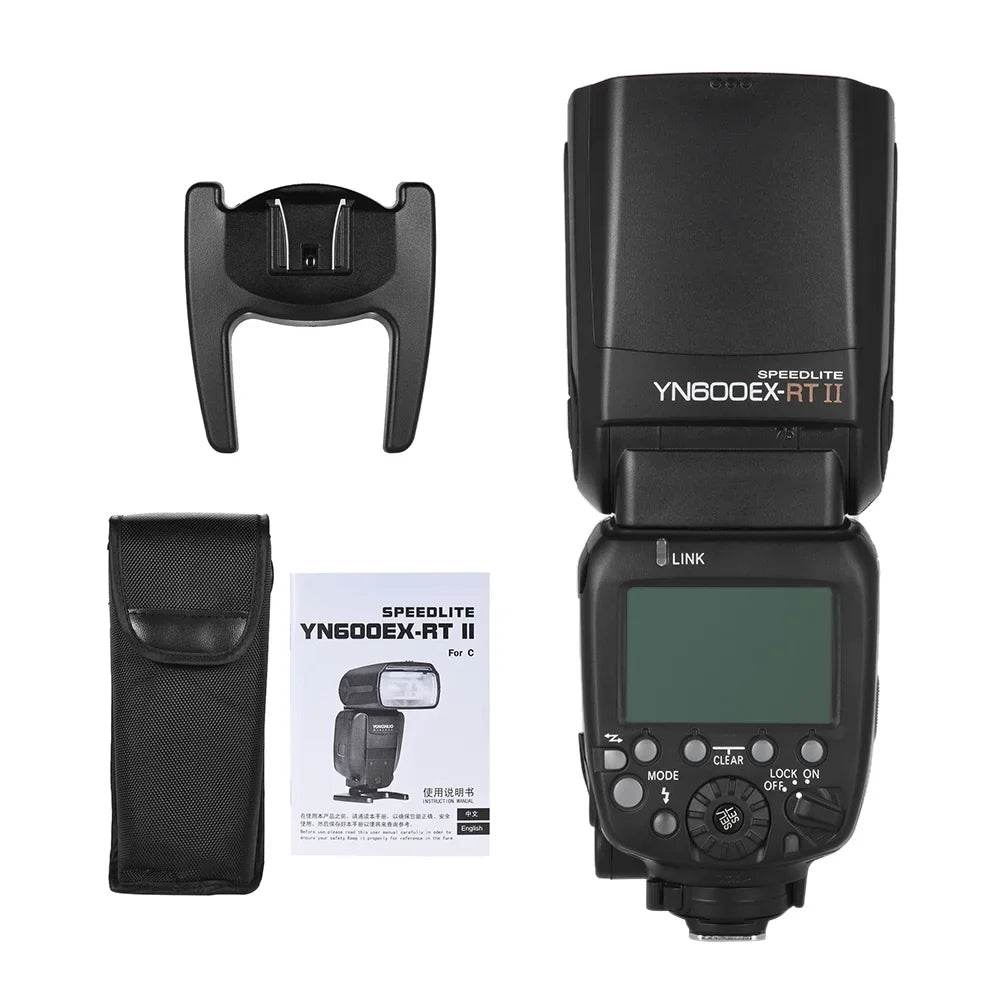 YN600EX-RT II Professional TTL Master Flash Speedlite with 2.4G Wireless, 1/8000s HSS, GN60, Auto/Manual Zooming, Compatible with Camera as 600EX-RT YN6000 EX RT II