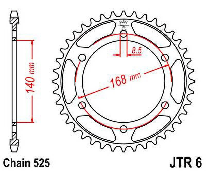 Front & Rear Sproket Kit for BMW F800 GS-JTR6.42 for 8.5mm bolts-K72 08-16 JT Sprockets