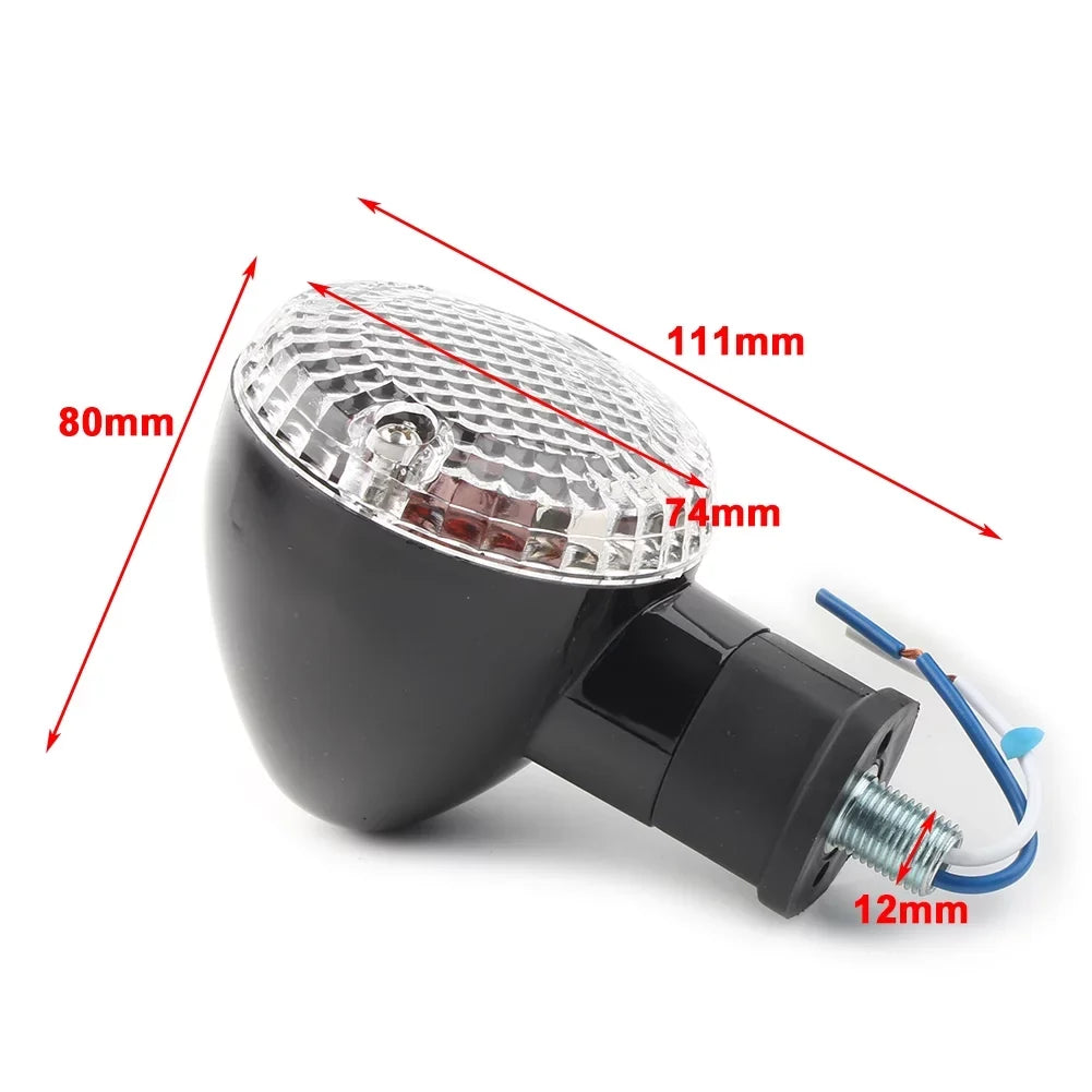 BFY 1Pair Motorcycle Turn Signal Lamp Amber Indicator Blinker Light w/ Clear Cover for Yamaha Bolt XVS950 2014 2015 2016 2017 2018