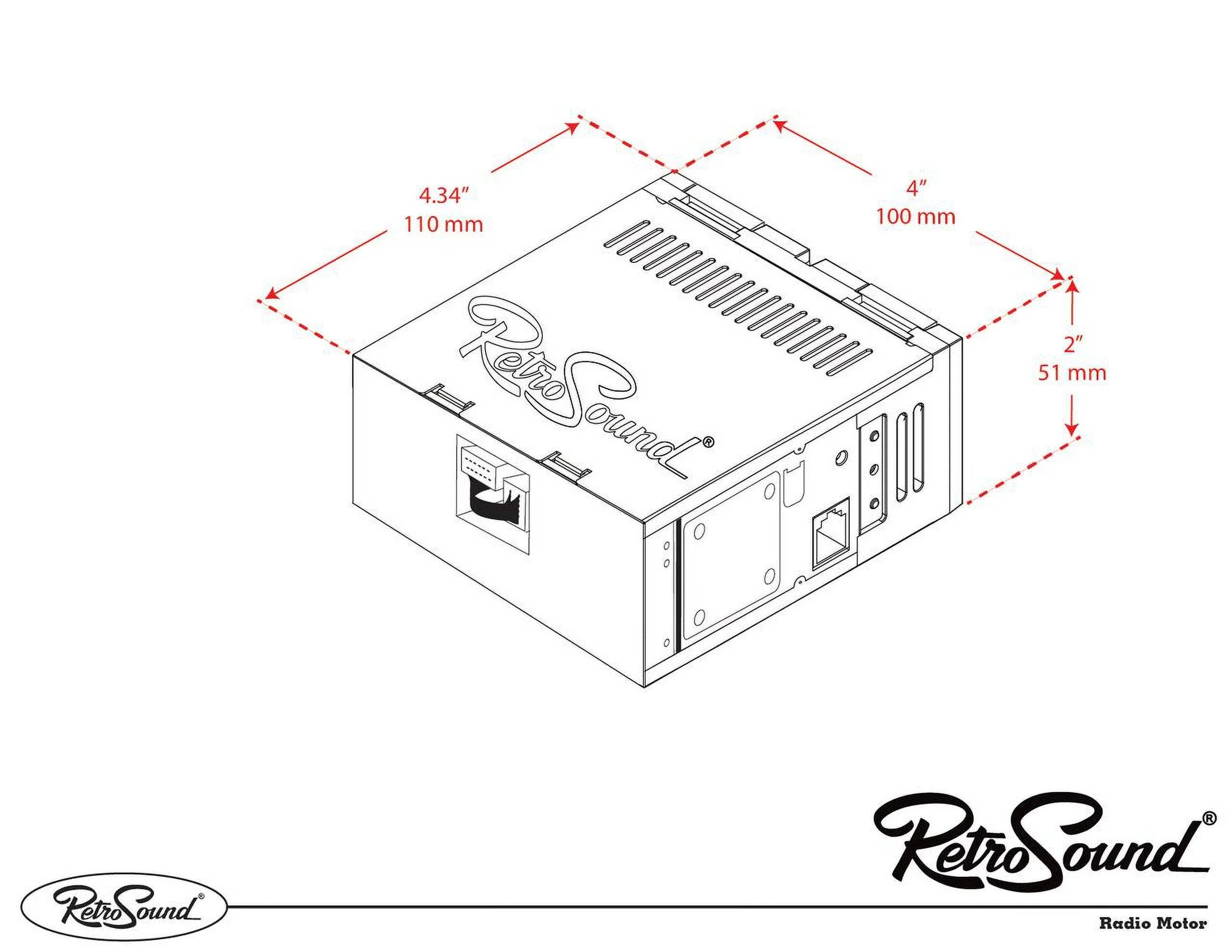 RetroRadio Compatible with 1977-79 Ford Ranchero Features Include Bluetooth, AUX, AM/FM LACB-M1-121-55P-75PF4