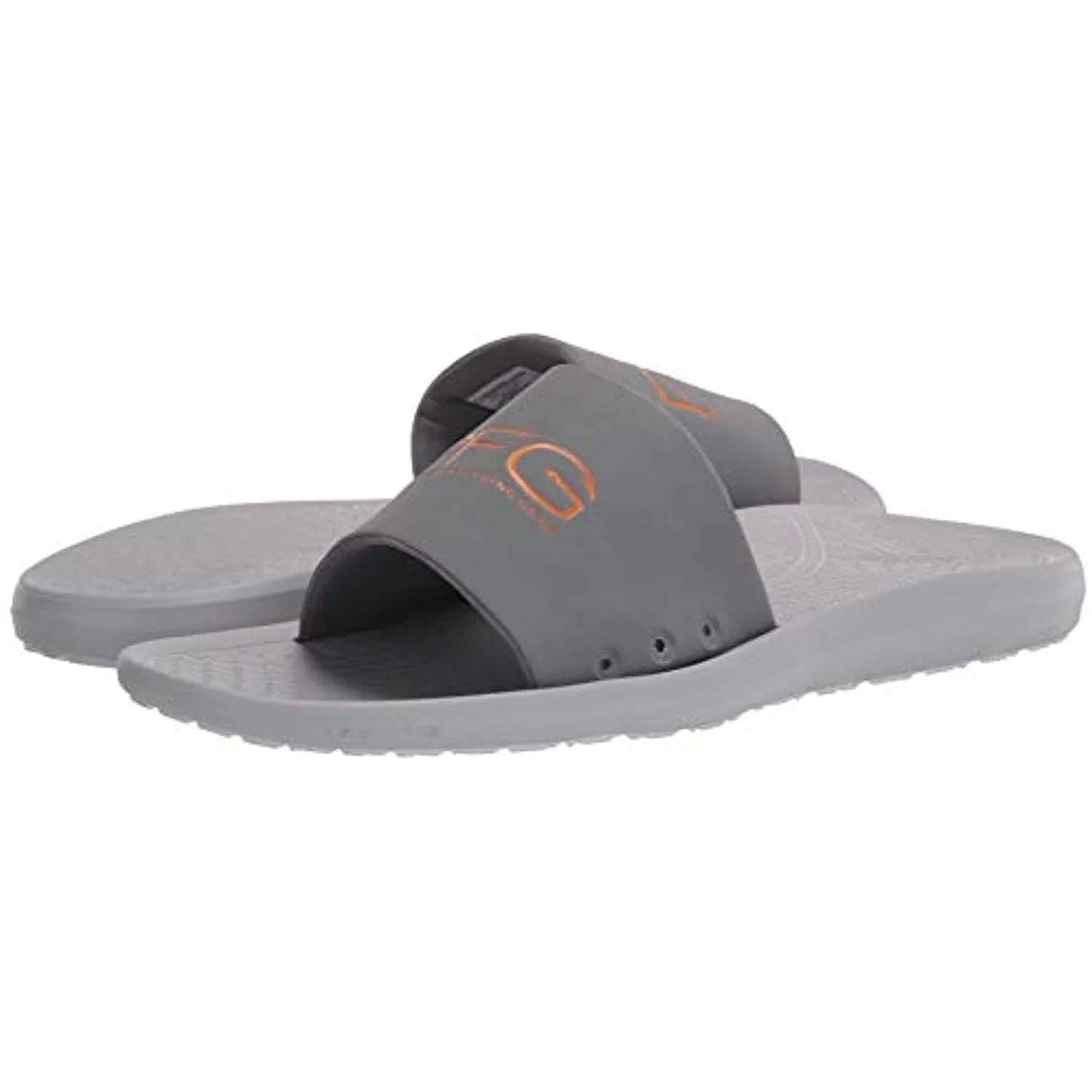 Columbia Men's Yachtrocker PFG Slide Sport Sandal, Ti Grey Steel/Light Orange, 9