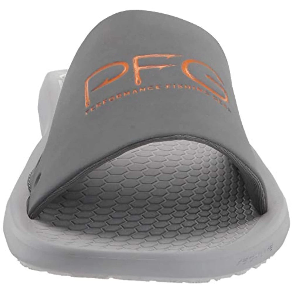 Columbia Men's Yachtrocker PFG Slide Sport Sandal, Ti Grey Steel/Light Orange, 9