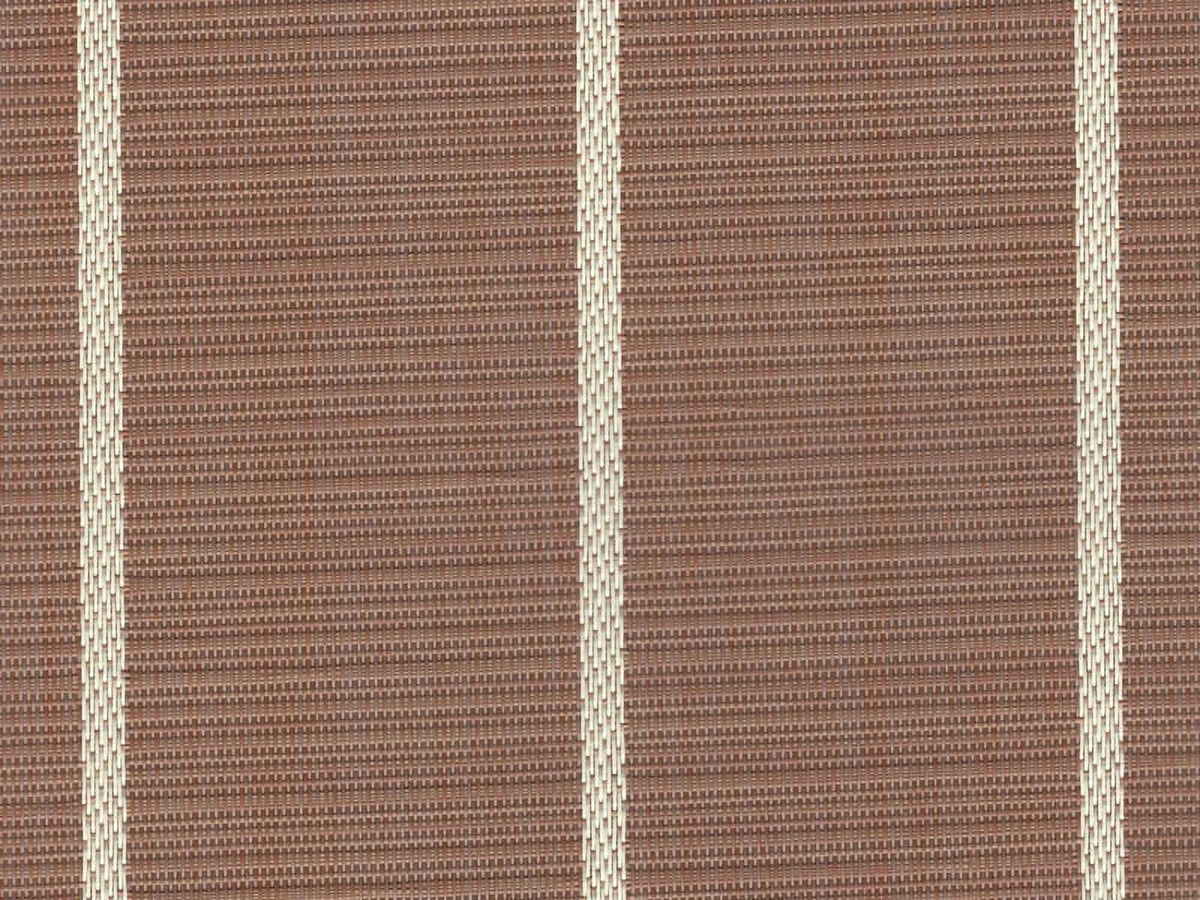 Marine Woven Vinyl Flooring / Padding - 307 Teak w/ White Stripes - 8.5'x25'