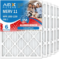12x25x1 Air Filter MERV 11 Comparable to MPR 1000, MPR 1200 & FPR 7 Electrostatic Pleated Air Conditioner Filter 6 Pack HVAC Premium USA Made 12x25x1 Furnace Filters by AIRX FILTERS WICKED CLEAN AIR.