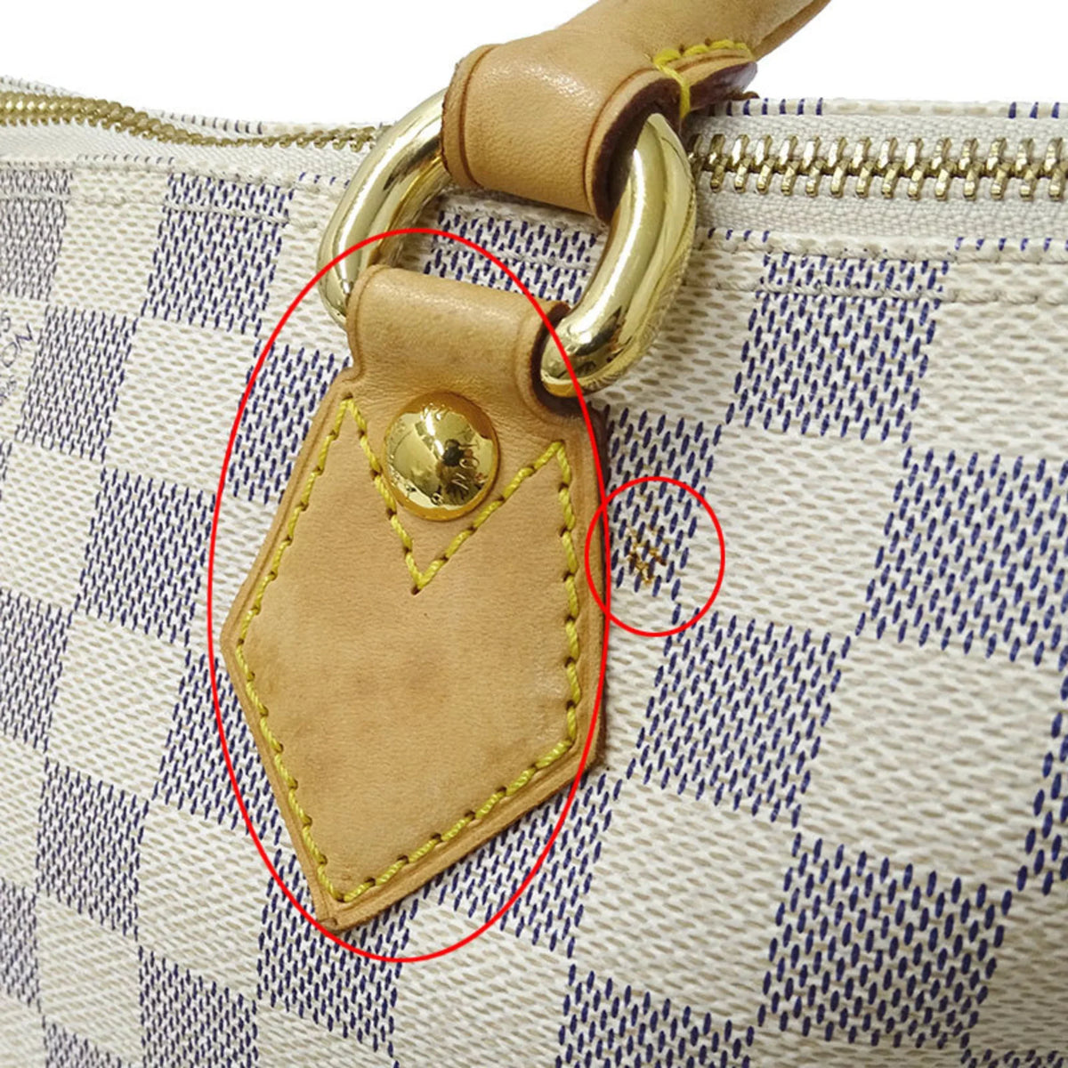 Authenticated Used Louis Vuitton LOUIS VUITTON Bag Damier Azul Ladies Tote Handbag Saleya PM N51186 White Gray