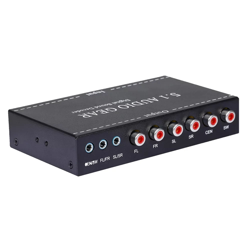 Anself NK-A6L 5.1 Audio Gear Digital Sound Decoder Audio Converter 3.5mm Audio Output Replacement for Dolby Digital AC-3 Plug