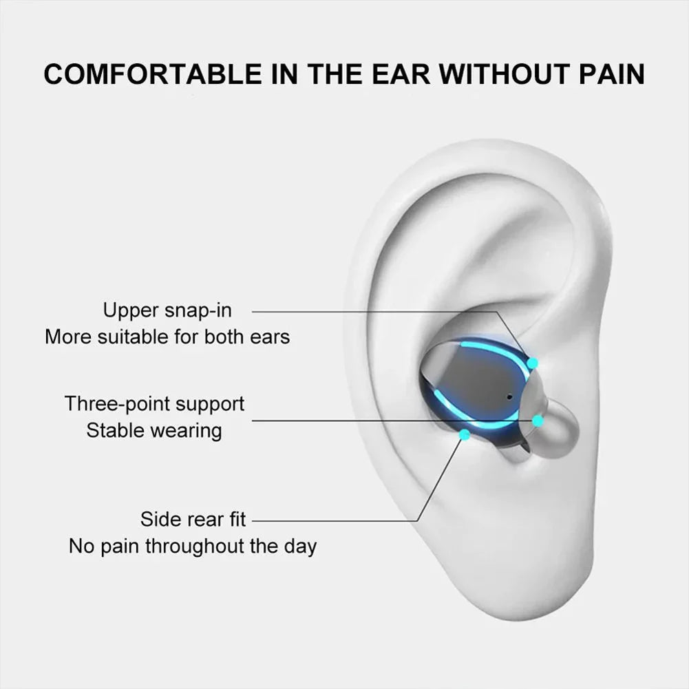 Wireless TWS Headphones for Samsung Galaxy A23 5G Phone - Earbuds Earphones True Wireless Stereo Headset Hands-free Mic X6B Compatible With Galaxy A23 5G Model