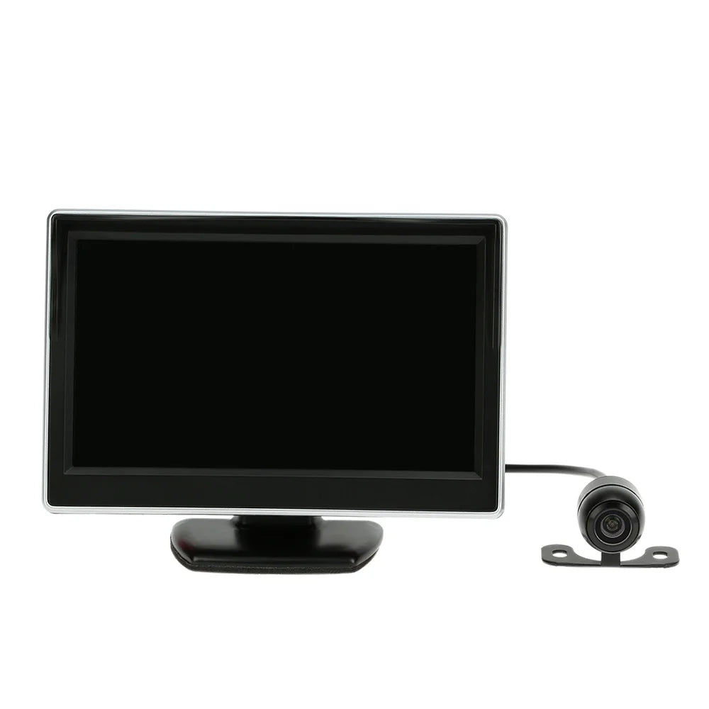 Tomshoo 5 Inch TFT LCD Screen Monitor Car Rear View Backup Reverse System + Parking Camera, Clear Image, Easy Installation, Ideal for Cars and Trucks
