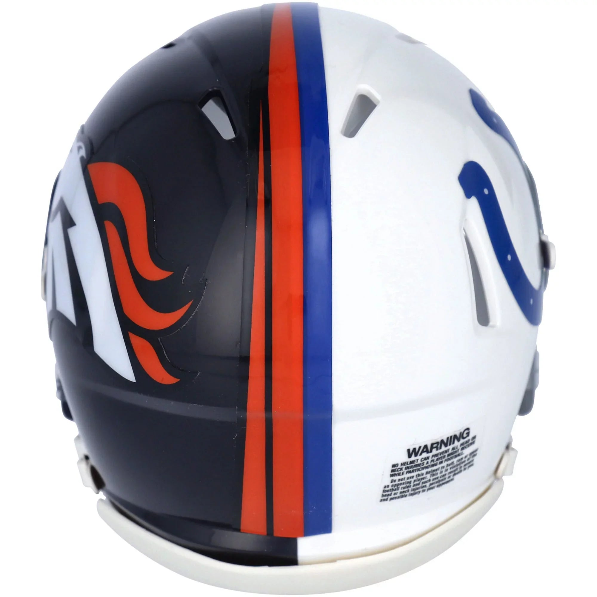 Peyton Manning Indianapolis Colts & Denver Broncos Autographed Half & Half Riddell Speed Mini Helmet - Signature on Denver Side - Fanatics Authentic Certified