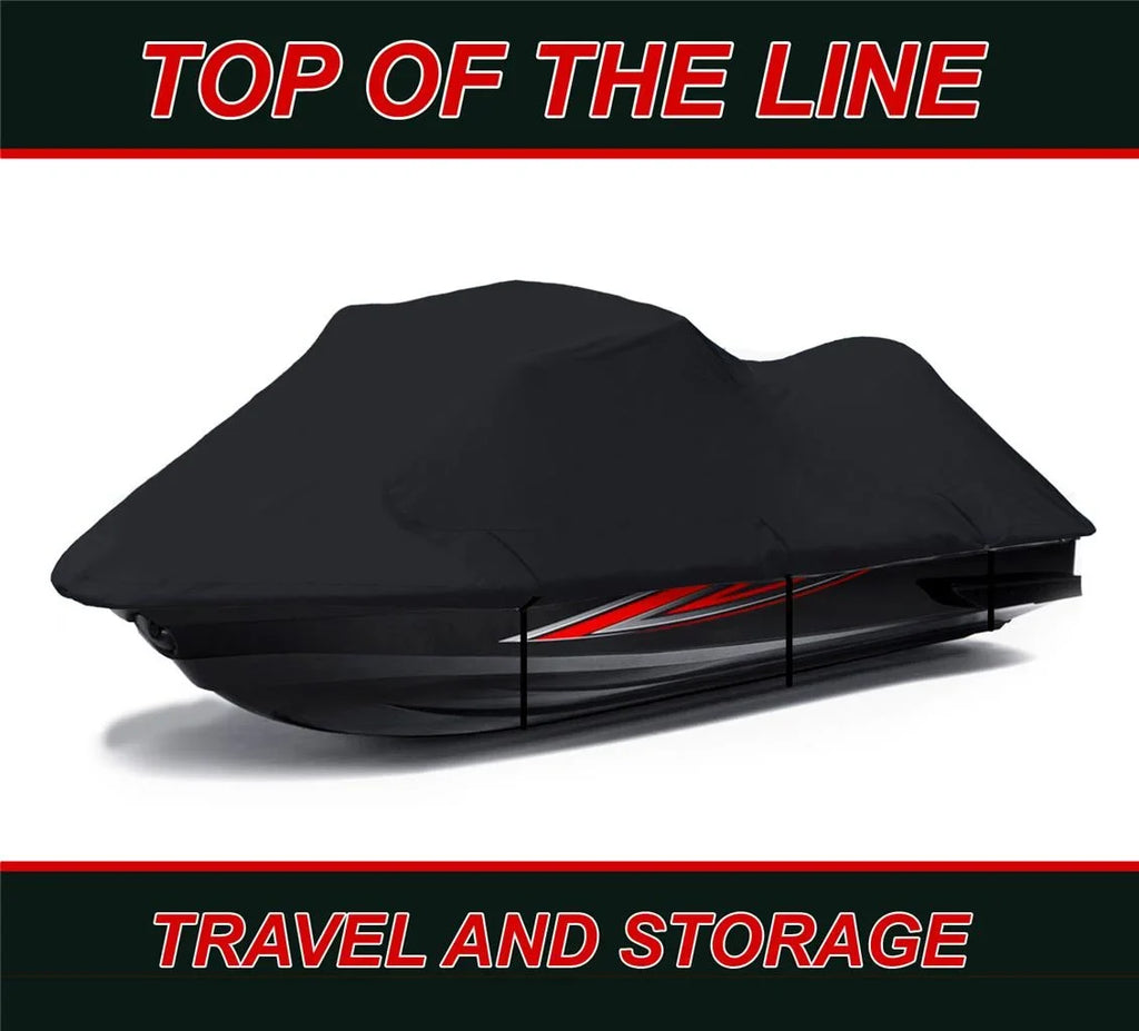 BLACK 600 DENIER JetSki Cover Compatible for Polaris Virage TX 2000 2001 2002 Jet Ski Cover PWC Covers