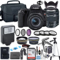Canon EOS Rebel SL3 DSLR with EF-S 18-55mm STM Lens, 32GB Memory, Case, Flash, and Accessory Bundle