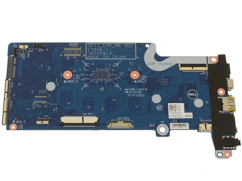 Dell OEM Chromebook 11 5190 2-in-1 Motherboard Chipset Celeron N3350 1.1GHz 0NVK7 - New
