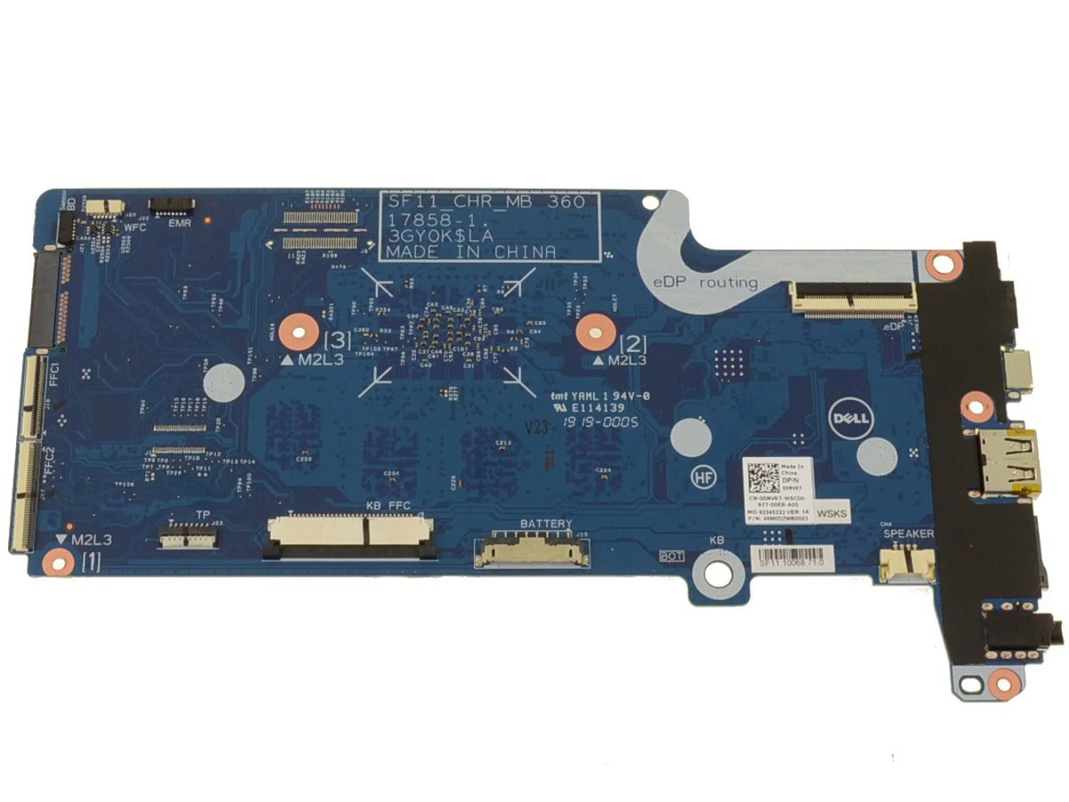 Dell OEM Chromebook 11 5190 2-in-1 Motherboard Chipset Celeron N3350 1.1GHz 0NVK7 - New