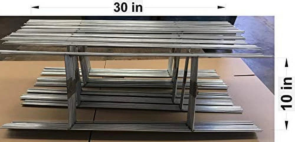 50 Heavy Duty Metal Stake 30 x10 inch Double H-Frame Wire Stakes - Yard Sign Stake - Use with 4mm or 5mm Corrugated Signs, Signs Stake 30'' Tall 10'' Wide, Pack of 50 Pcs (Pkg50StaKe30'')