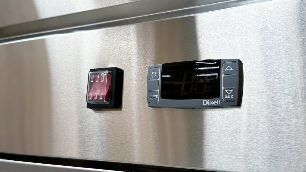 NSF Reach In Three Door Refrigerator SS interior D83R