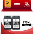 PG-275XL Black Ink Cartridge for Canon PG-275/CL-276 Ink Cartridge Black and Color Multi Pack use with Canon PIXMA TS3500 TS3520 TS3522 TR4720 TR4700 Printers(Black, 2 Pack)