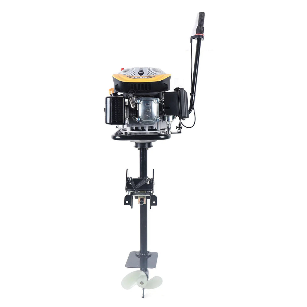 Miumaeov 4 Stroke 9 HP Outboard Motor 225 CC Fishing Boat Engine Air Cooling Single Cylinder Heavy Duty Boat Engine Marine Engine with TAS Ignition System 3600 r/min
