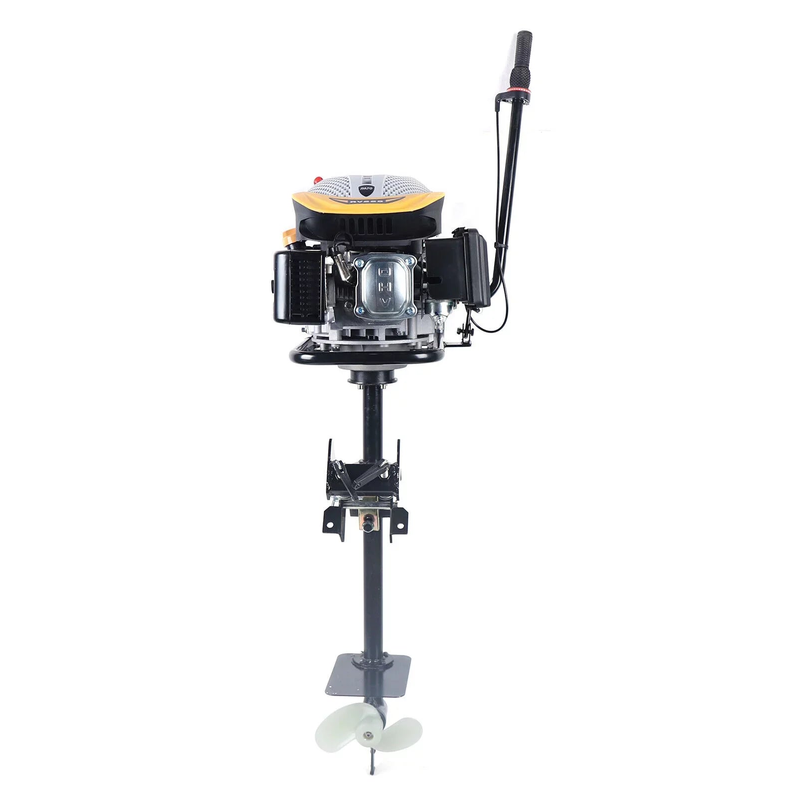Miumaeov 4 Stroke 9 HP Outboard Motor 225 CC Fishing Boat Engine Air Cooling Single Cylinder Heavy Duty Boat Engine Marine Engine with TAS Ignition System 3600 r/min