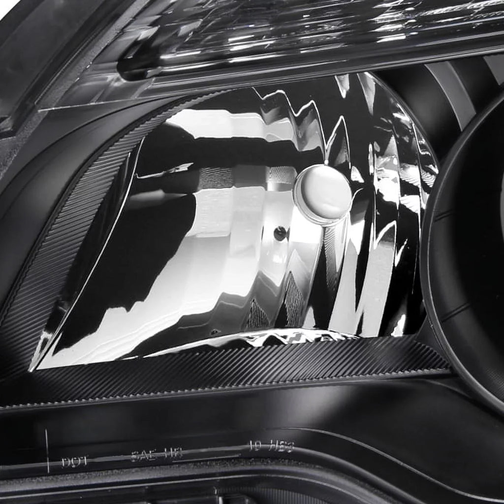 AKKON - For BLACK 2010 2011 2012 2013 2014 2015 Chevy Equinox Halogen Type Projector Headlight Headlamp Left & Right Set