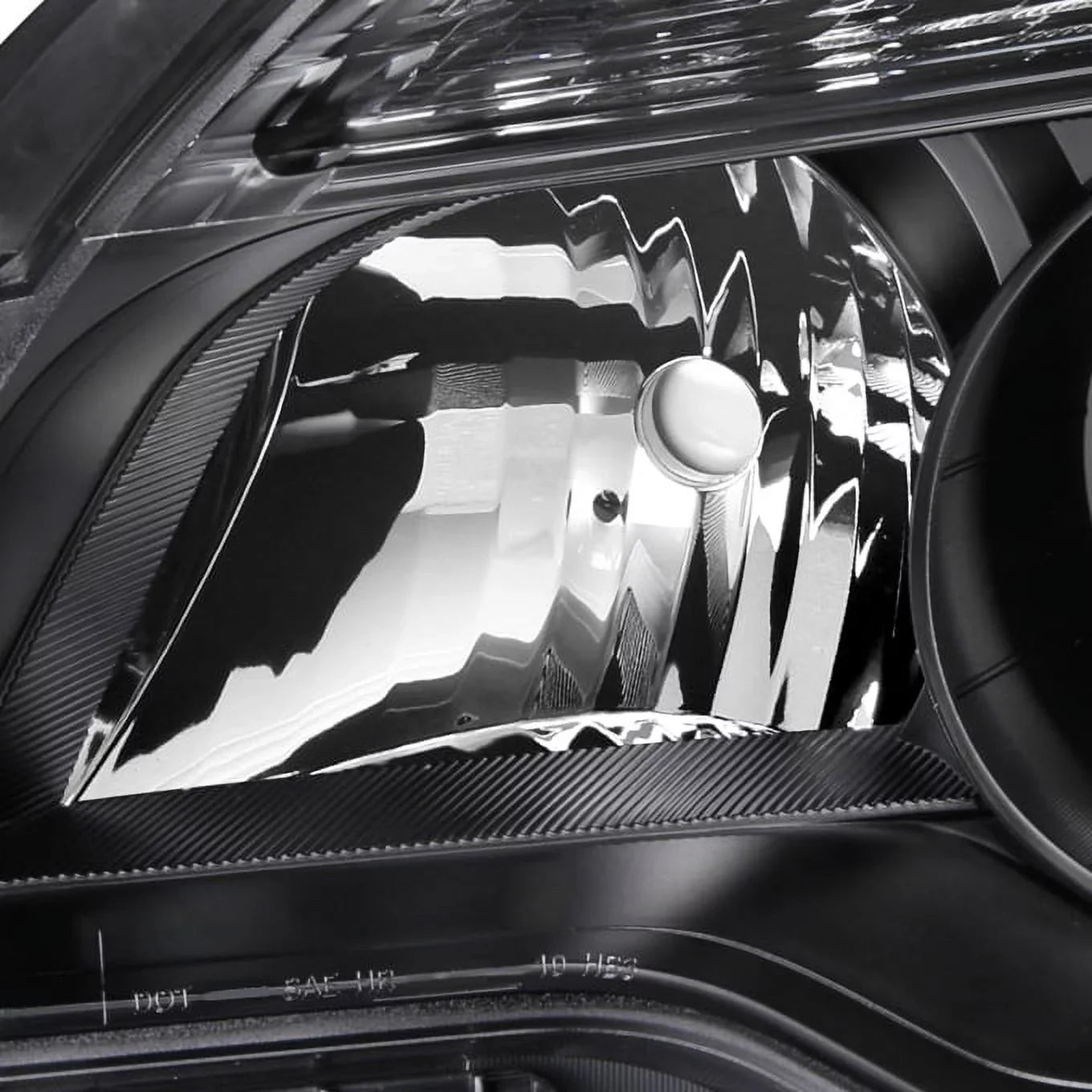 AKKON - For BLACK 2010 2011 2012 2013 2014 2015 Chevy Equinox Halogen Type Projector Headlight Headlamp Left & Right Set