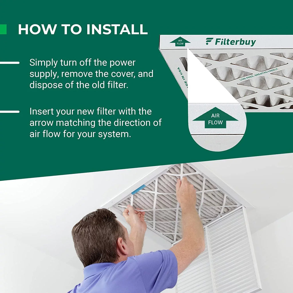 Filterbuy 16x30x1 MERV 8 Odor Eliminator Pleated HVAC AC Furnace Air Filters with Activated Carbon (12-Pack)