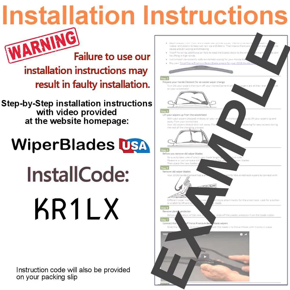 2019 Subaru Outback Beam Wiper Blades Wipers WBUSA (Set of 3) w/Rear Wiper
