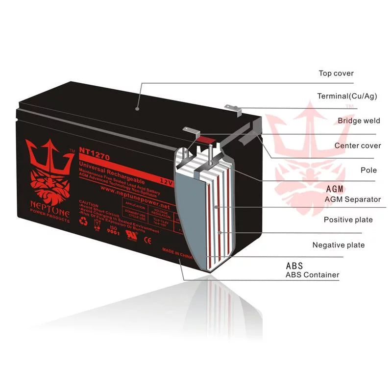 EVO 300 12V 10Ah SLA Replacement Electric Scooters Battery by Neptune - 2 Pack