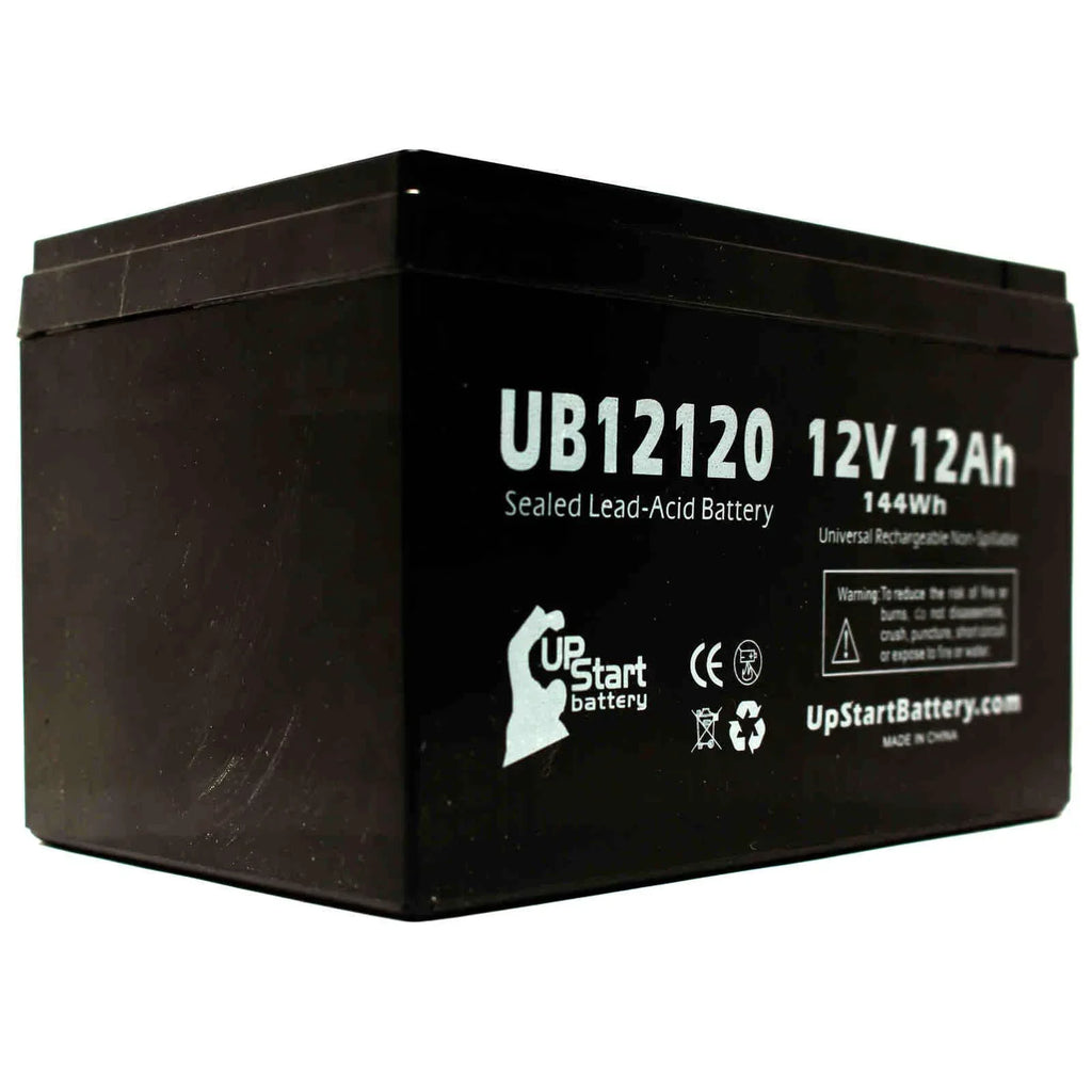 SEA-DOO SeaScooter VS Supercharged Battery Replacement - UB12120 Universal Sealed Lead Acid Battery (12V, 12Ah, 12000mAh, F1 Terminal, AGM, SLA) - Includes TWO F1 to F2 Terminal Adapters