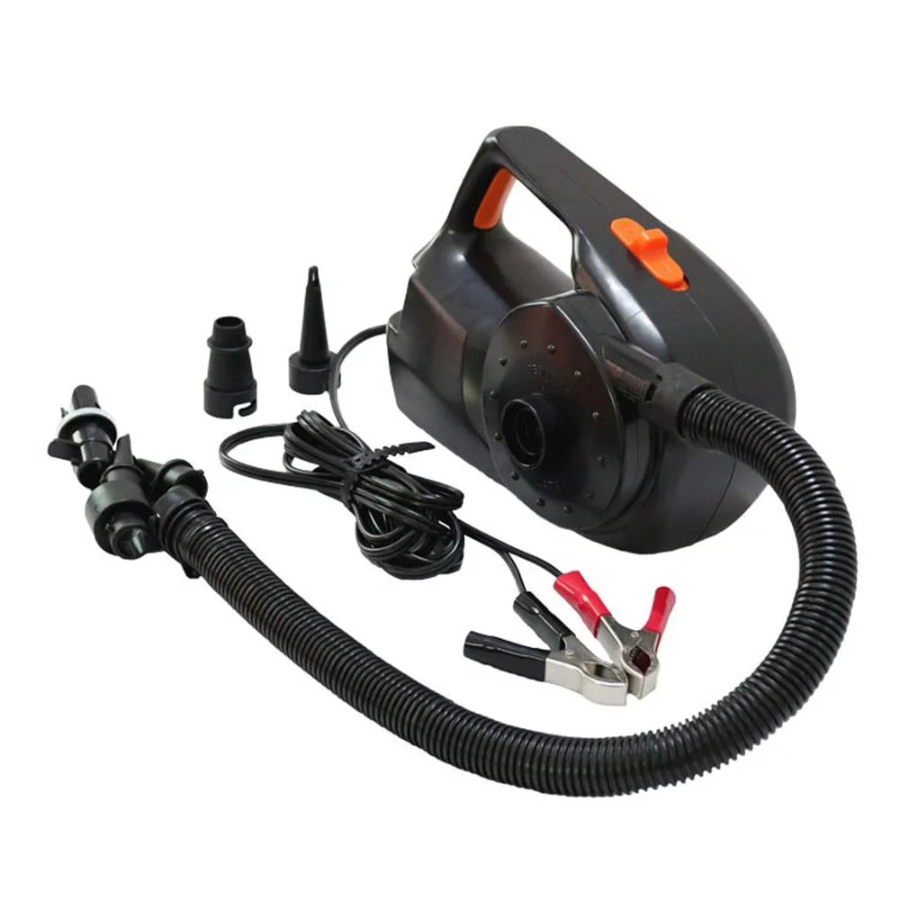 100W Car Rechargable Pump Electric Inflatable Air Pump for Kayak Boat Swimming Pool Air Cushions Ball Auto Portable Blower