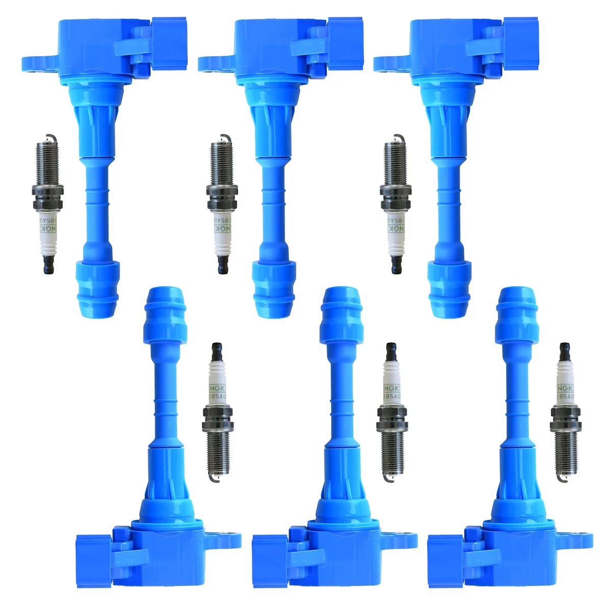 6 High Performance Ignition Coils and 6 NGK Platinum Spark Plugs Compatible with Nissan Altima UF349 Fits select: 2003-2007 INFINITI G35, 2016 NISSAN FRONTIER SV/PRO-4X