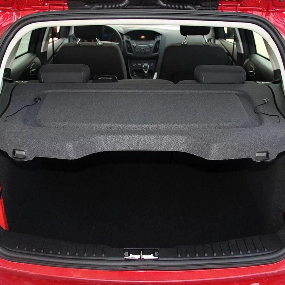 Fit Ford Focus 2012 2013 2014 2015 2016 2017 2018 Cargo Cover for Ford Focus 2012-2018 Hatchback Sedan Accessory Black Non-retractable Rear Trunk Parcle Shelf Board Shield Cover