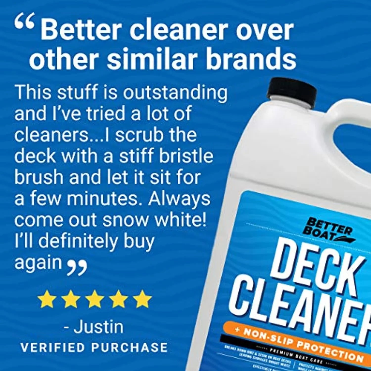 Boat Non Skid Cleaner Deck Cleaner for Boat Wash Soap Marine Grade Fiberglass Aluminum Boat Cleaner to Clean Anti Stick Surface, Plastic, Vinyl Composite Floor & Hull Sealant Cleaning Supplies Gallon