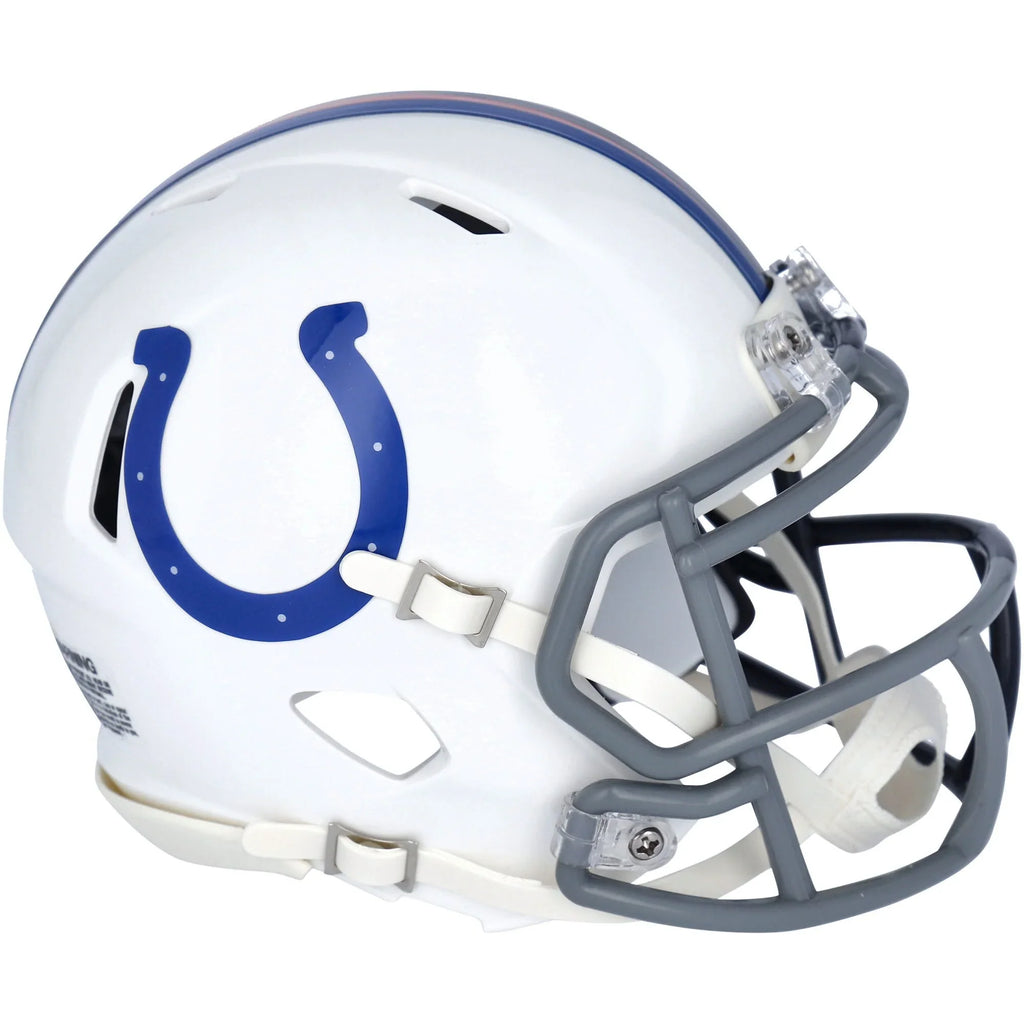 Peyton Manning Indianapolis Colts & Denver Broncos Autographed Half & Half Riddell Speed Mini Helmet - Signature on Denver Side - Fanatics Authentic Certified