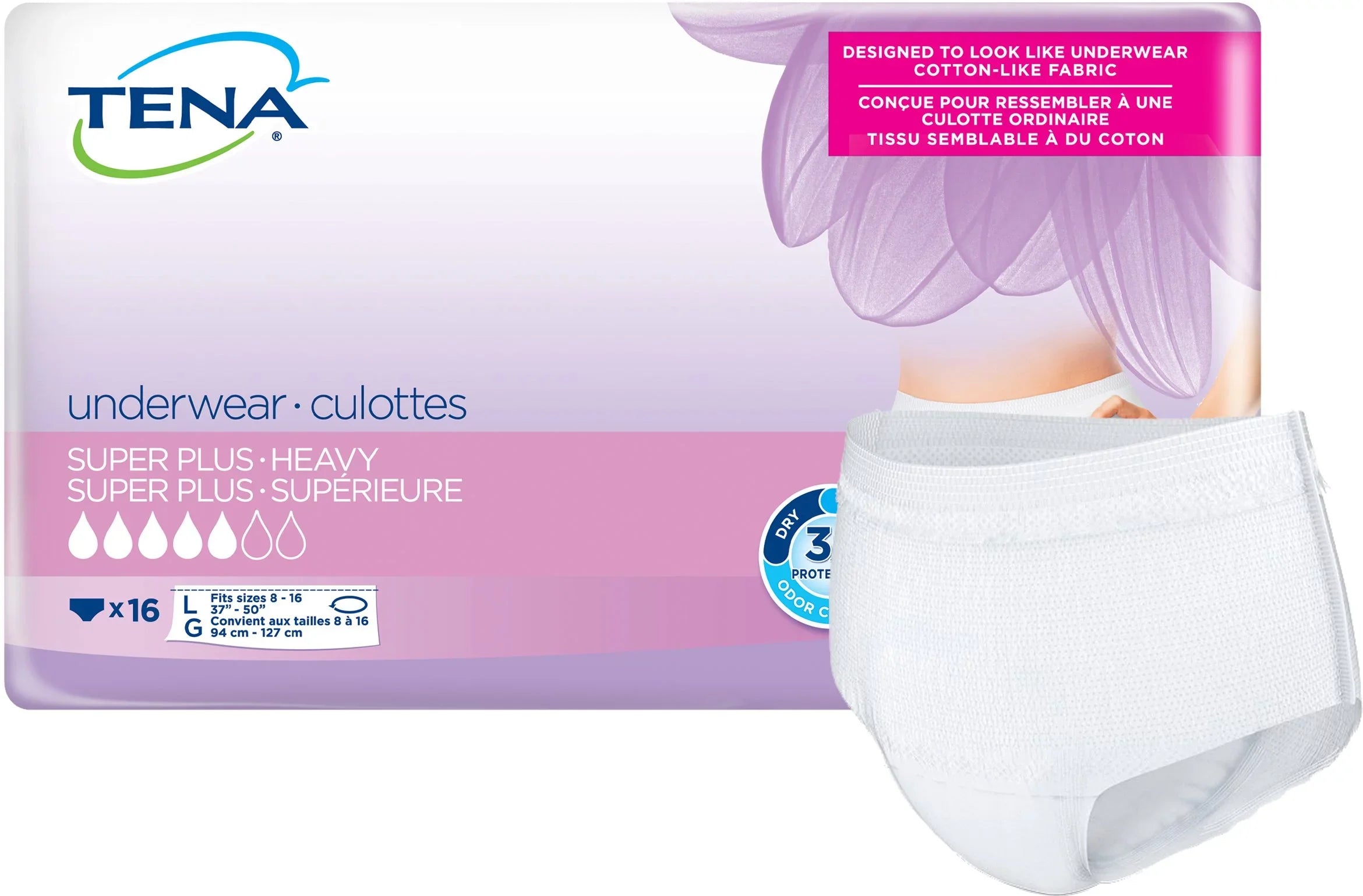 Essity HMS North America Inc Adult Absorbent Underwear TENA Women Pull On Large Disposable Moderate Absorbency Case of 64