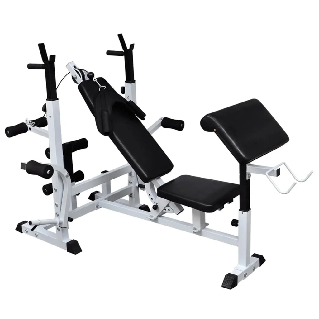 Aibecy Weight Bench with Weight Rack, Barbell and Dumbbell Set 198.4 lb
