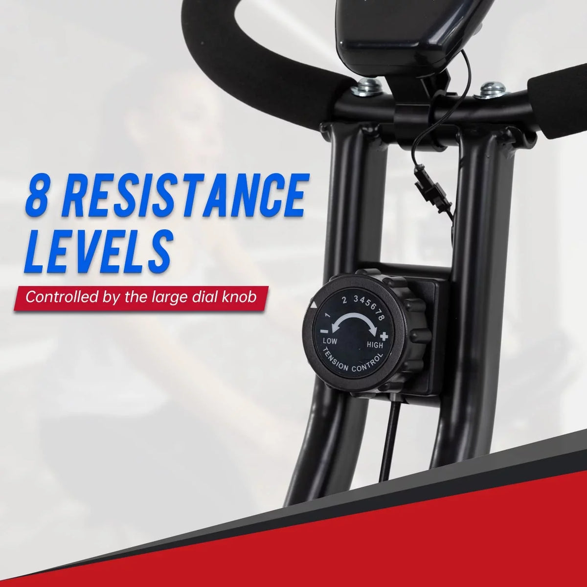 FDW Foldable Exercise Stationary Bike with 8 Levels of Magnetic Resistance Indoor Recumbent Exercise Bikes