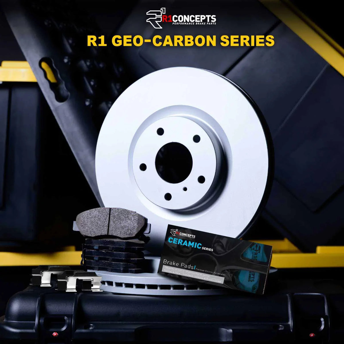 R1 Concepts Wdwh1 42031 R1 Concepts Brake Rotor Carbon Coated With Ceramic Pads Fits select: 2014-2022 JEEP CHEROKEE, 2015-2017 CHRYSLER 200