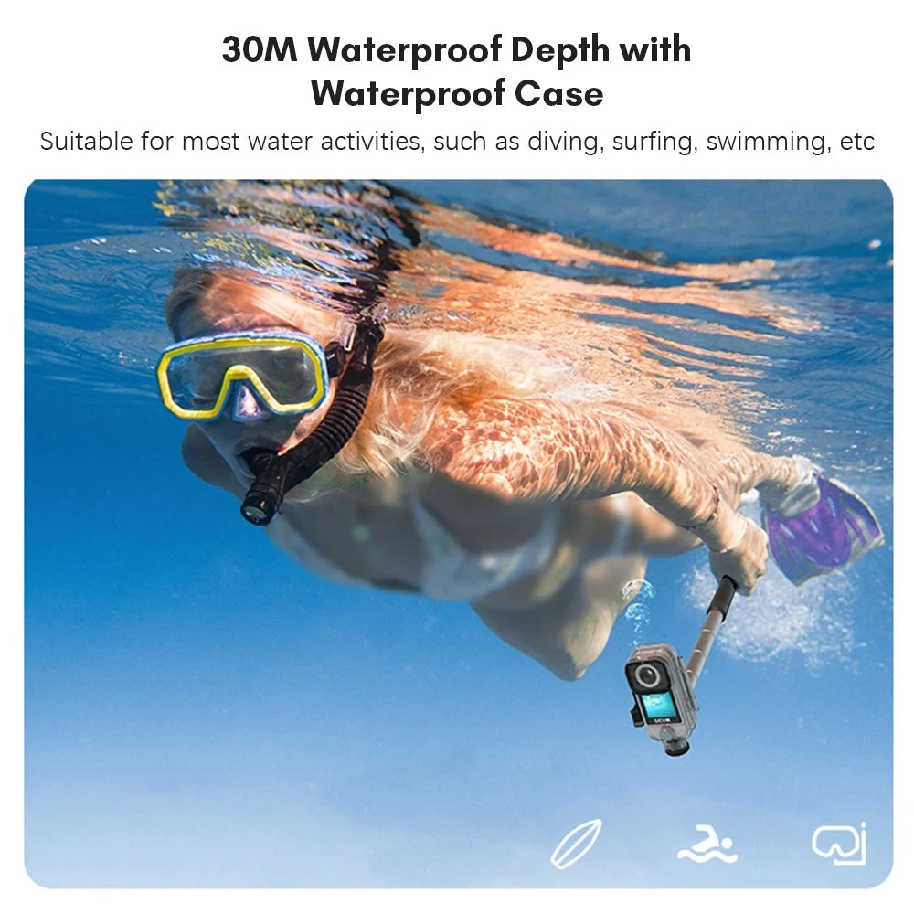 C300 4K 30FPS  5G2.4G WiFi  Dual Touch Control Screens 154° Wide Angle Lens 6- Gyro Stabilization 30M Waterproof Detachable Battery with an Extra Module