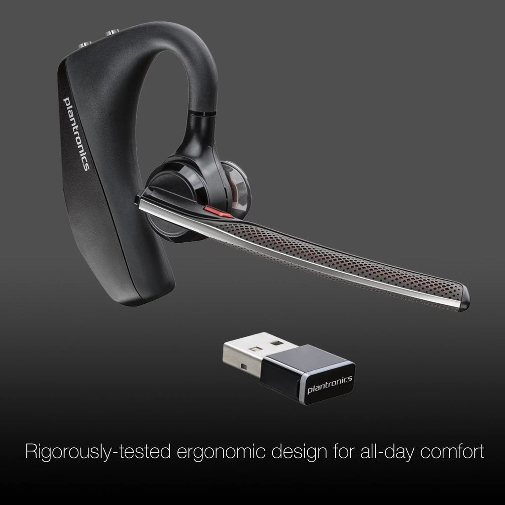 Plantronics Voyager 5200-UC Bluetooth Headset - 206110-01 - Compatible with Smartphones, PC, MaC, Softphones, Tablets