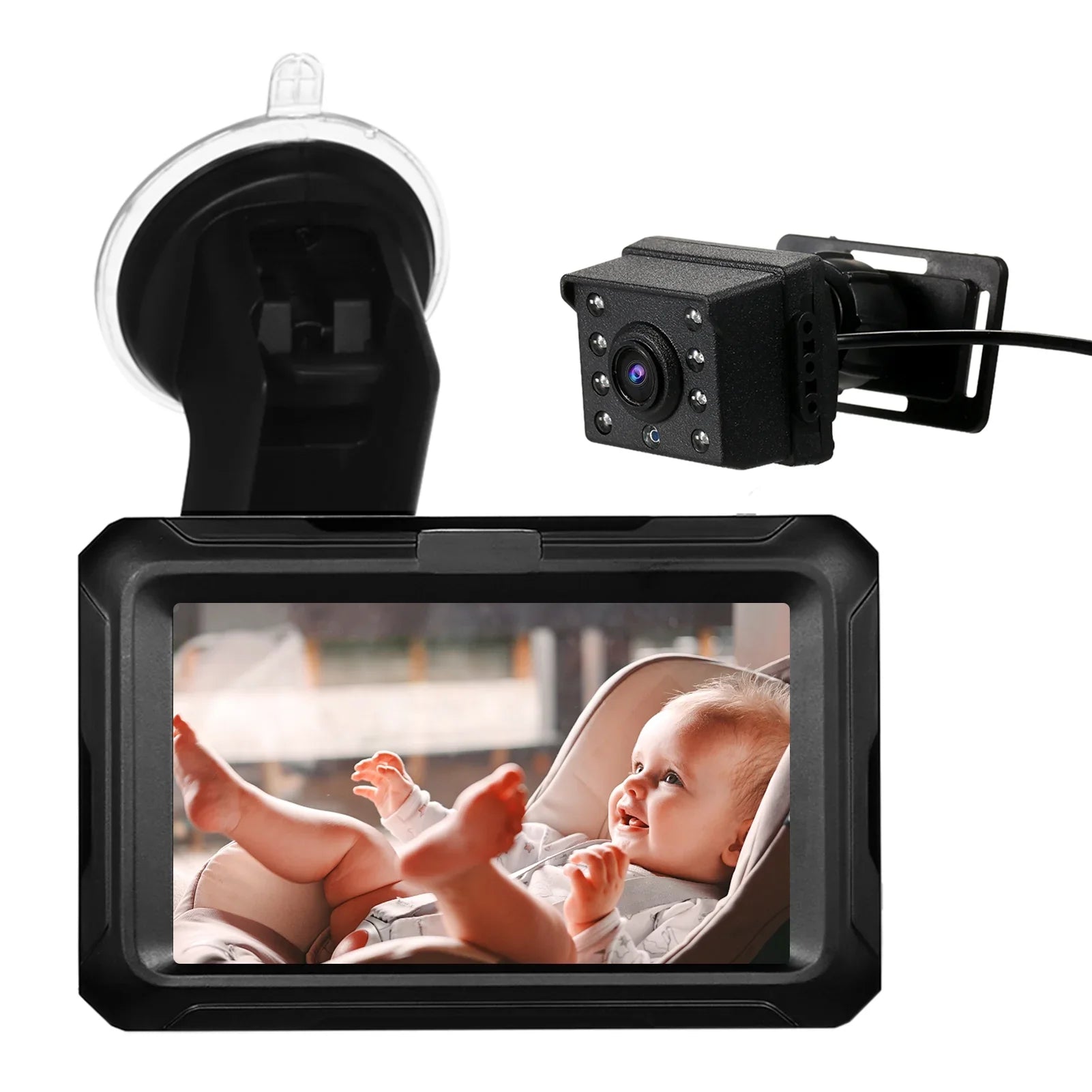 ammoon Invigilator Baby Car Mirror, Night Vision Monitor with 4.3'' Screen Wide View Angle, Picture Clarity