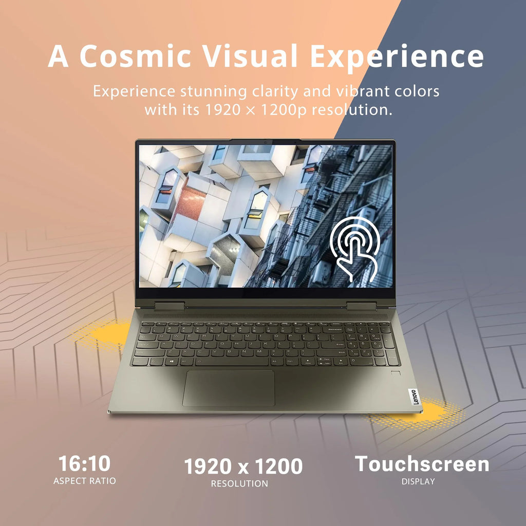 LENOVO Yoga 7i 2-in-1 360° 15.6" Touch Screen Notebook, Microprocessor Evo Platform Core i7 1165G7, 12GB RAM, 1TB PCIe SSD, Microprocessor Iris Xe Graphics, Backlit Keyboard, Win 11, Dark Moss, 32GB USB Card