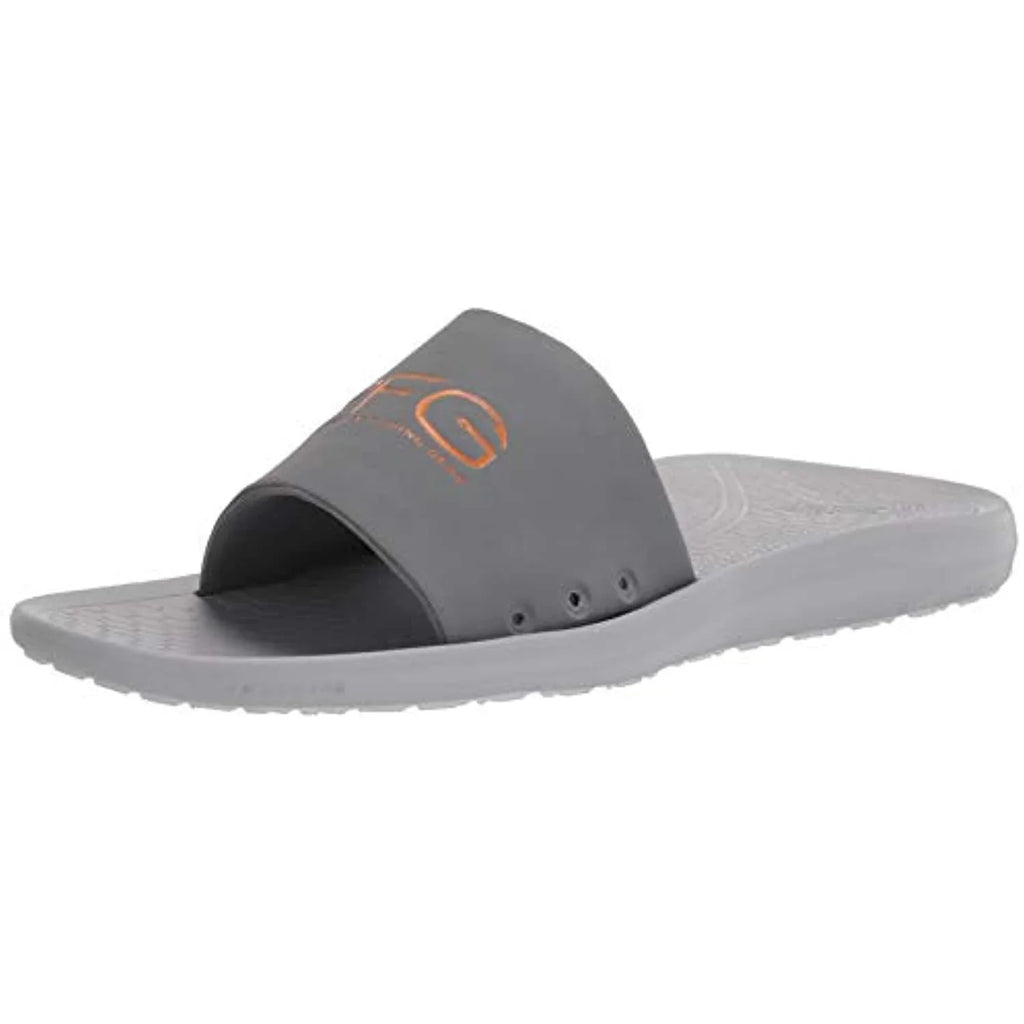 Columbia Men's Yachtrocker PFG Slide Sport Sandal, Ti Grey Steel/Light Orange, 9