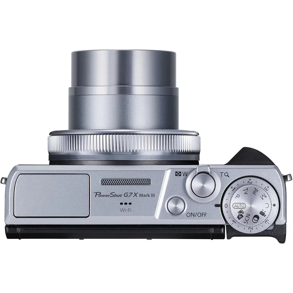 Canon PowerShot G7 X Mark III Digital Camera (Silver) + Spider Tripod + Case+ 1 Yr Coverage