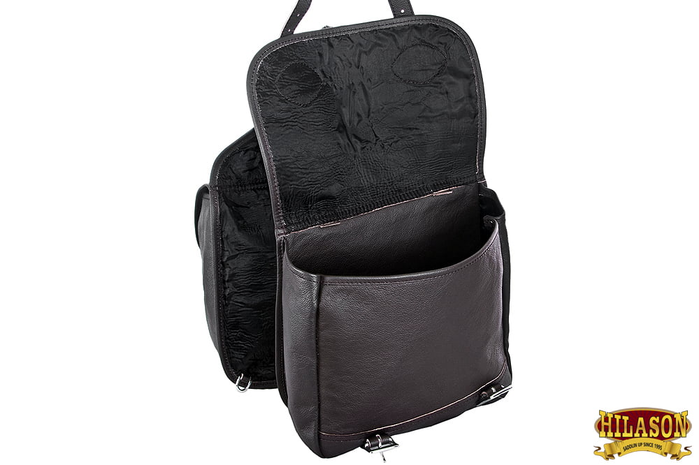 98HS Leather Horse Saddle BagÂ Leather Chap For Trail Hilason