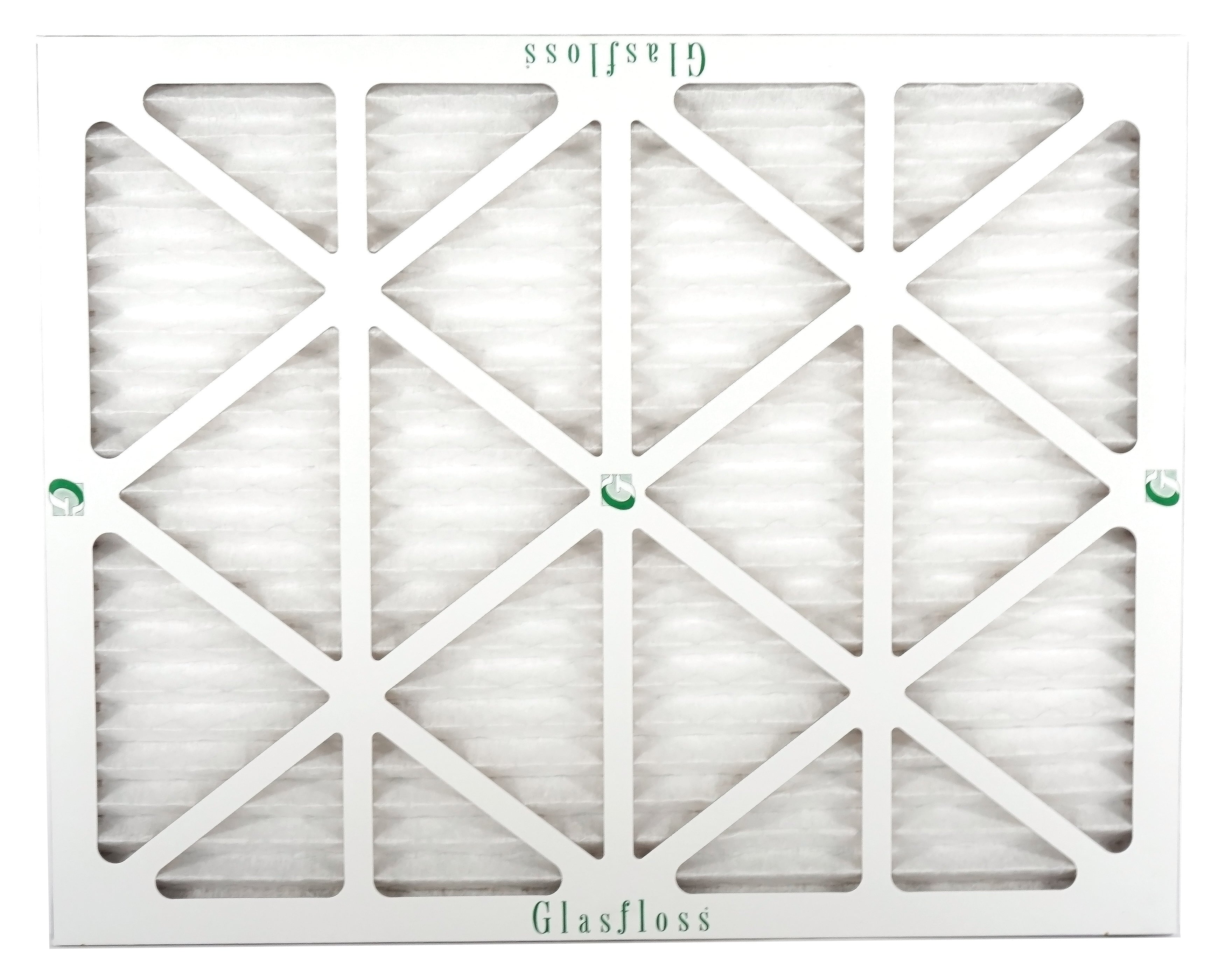 Glasfloss 16x20x1 - MERV 10 -Qty:12 - Furnace Air Filter - Made in USA (Actual Size: 15.5 x 19.5x7/8 inch)