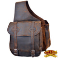 98HS Leather Horse Saddle BagÂ Leather Chap For Trail Hilason